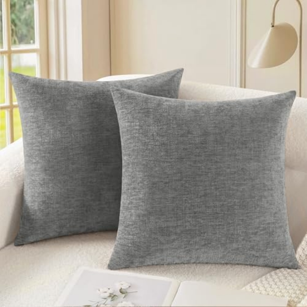 Gray Throw Pillow Set 18x18‎